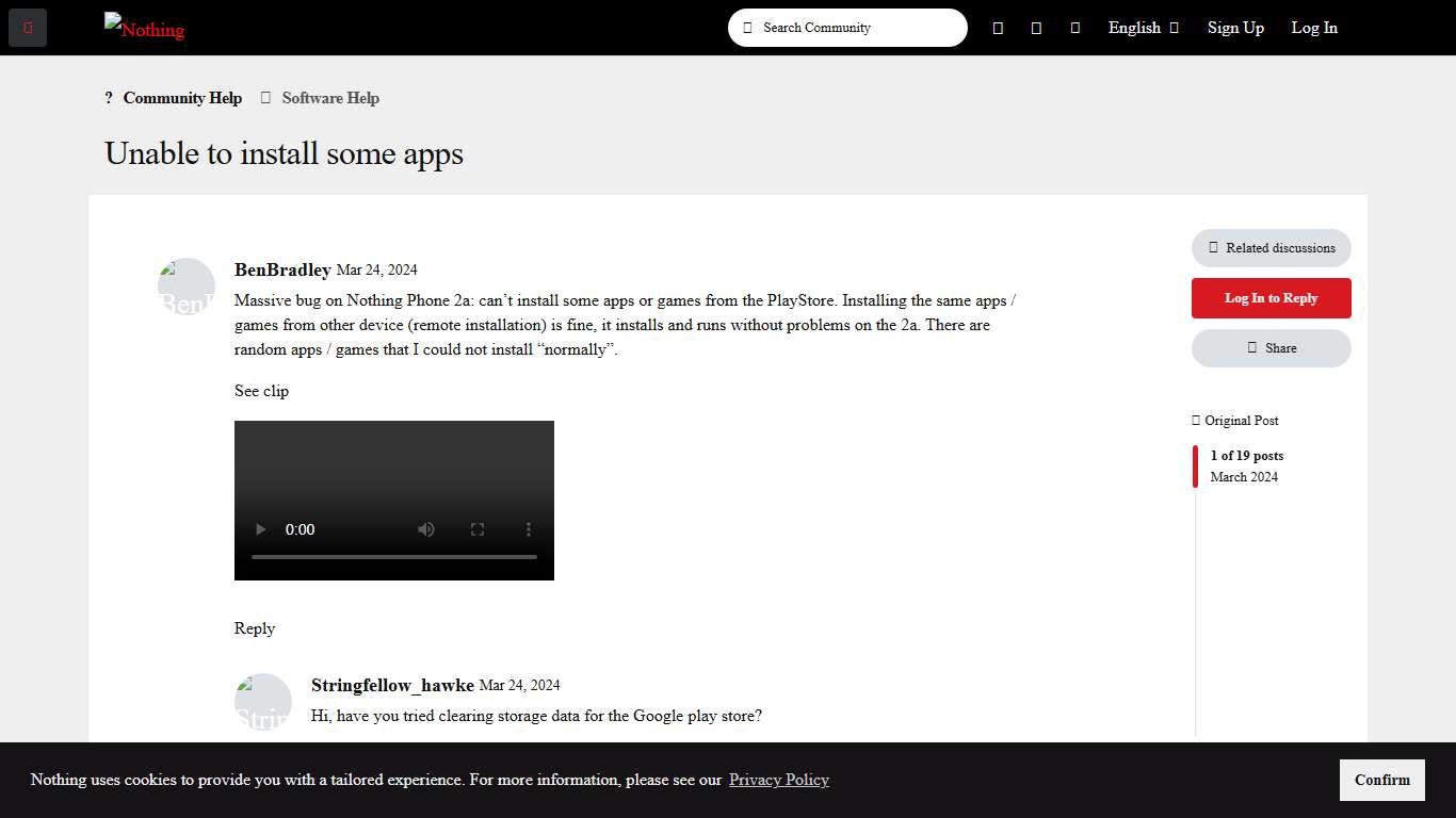 Unable to install some apps